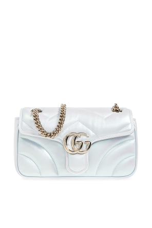ショルダーバッグ・ポシェット GUCCI Women Messenger Bags 6022041DB0G 9022 White Gucci White Logo Print Leather Messenger Bag | Hypebeast
